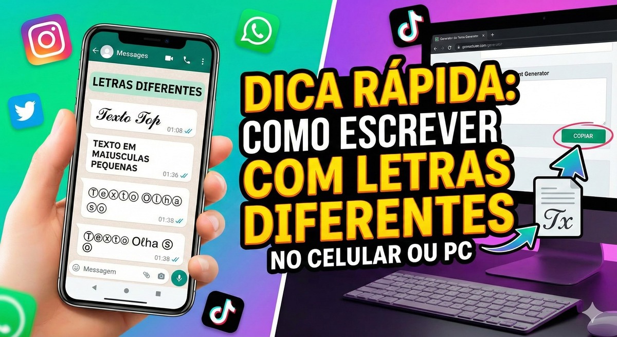 Dica rápida: como escrever com letras diferentes no celular ou PC